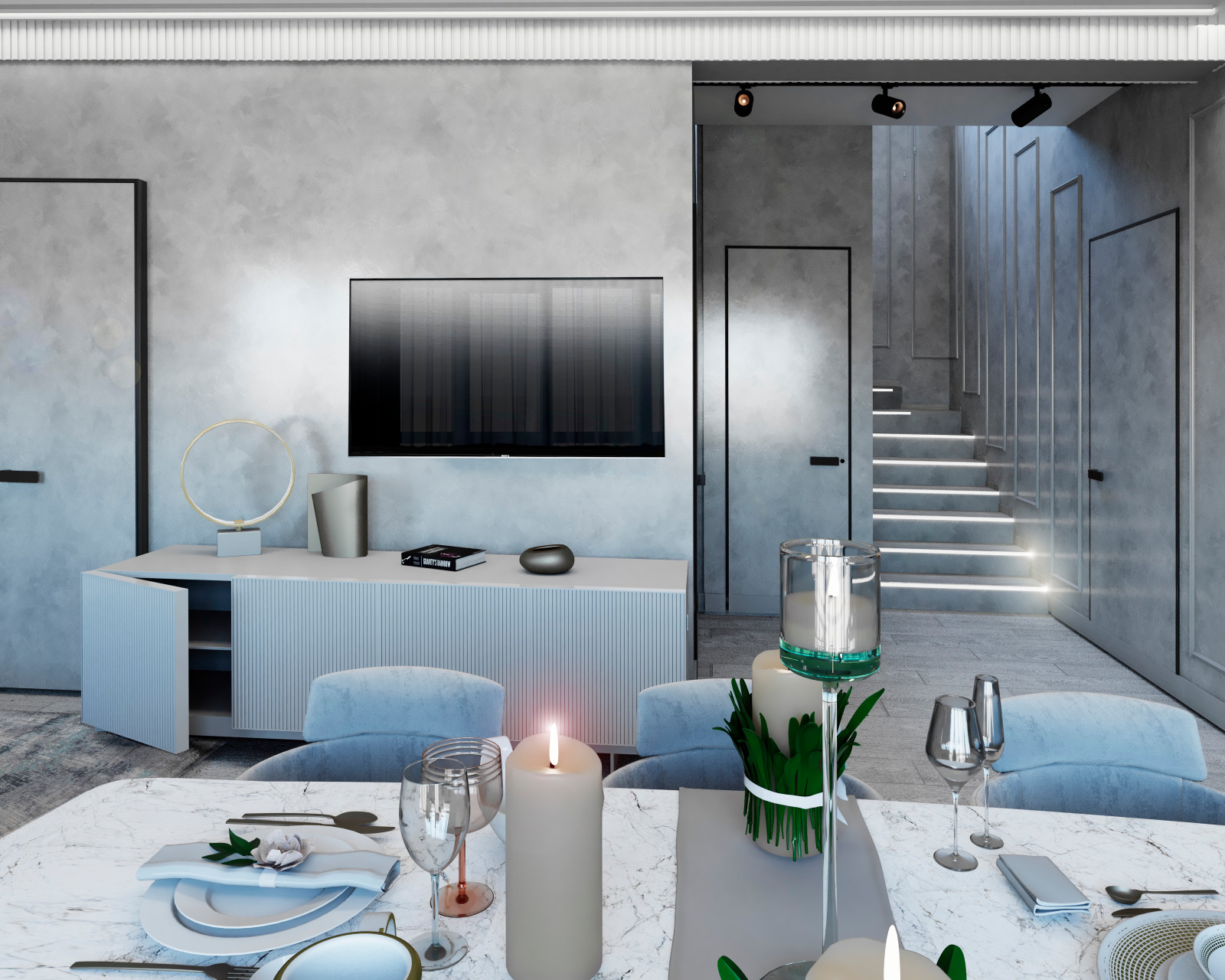 Обложка проекта: Визуализация гостиной из дизайн-проекта