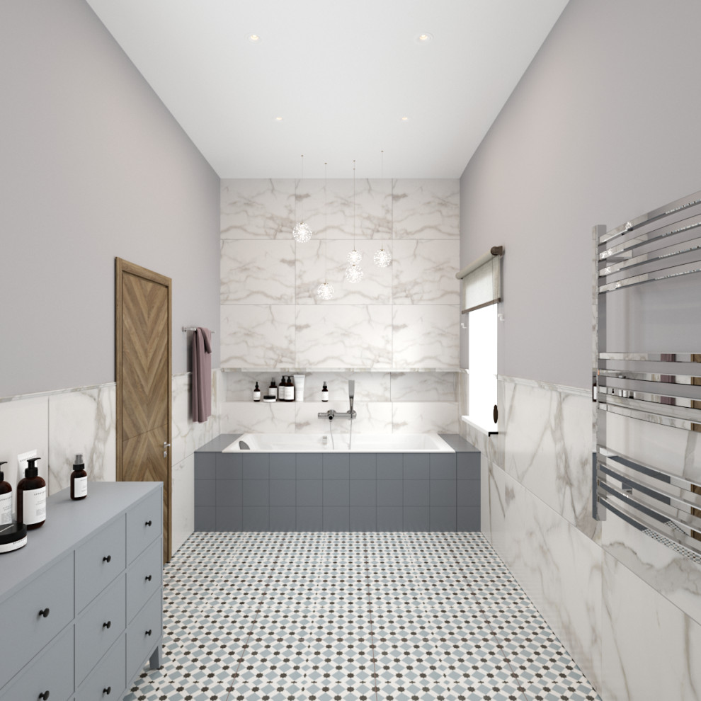 Двухэтажный дом с мансардным этажом