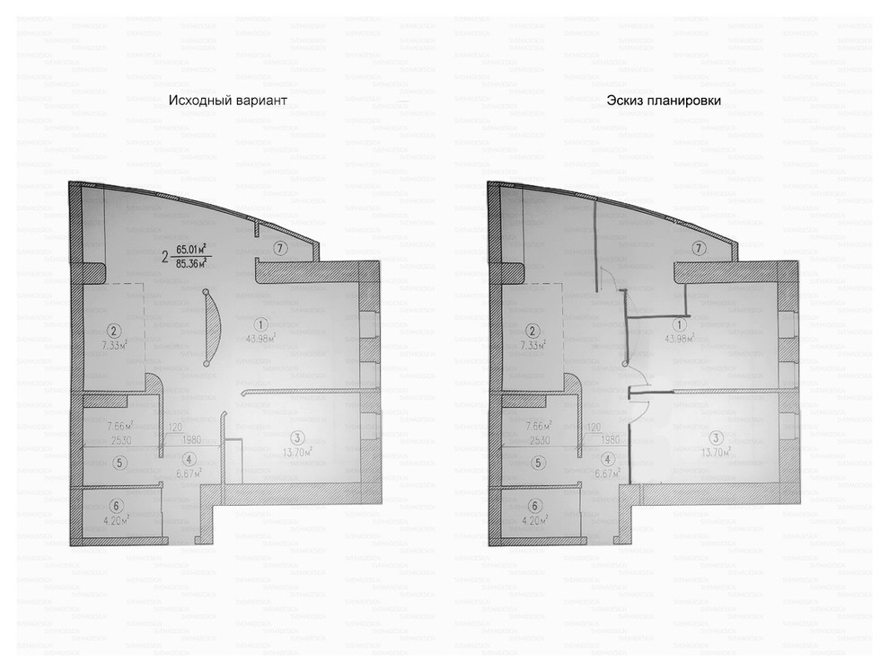 Идеи перепланировки для однокомнатных квартир
