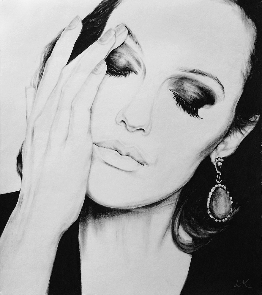 Черная гуашь; «сухая кисть»