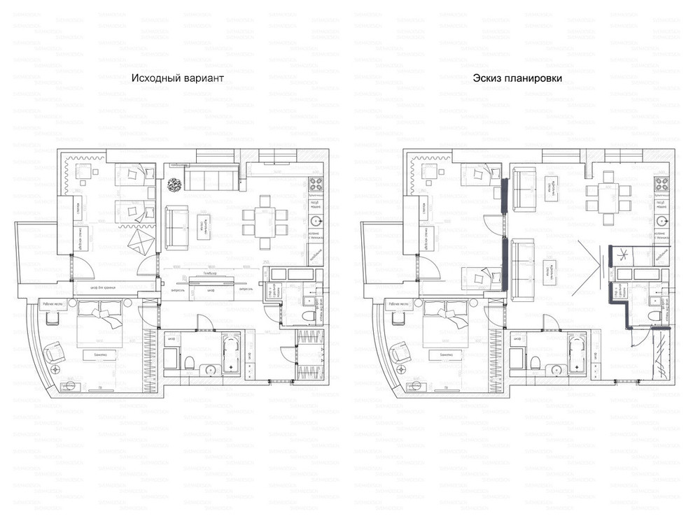 Идеи перепланировки для многокомнатных квартир
