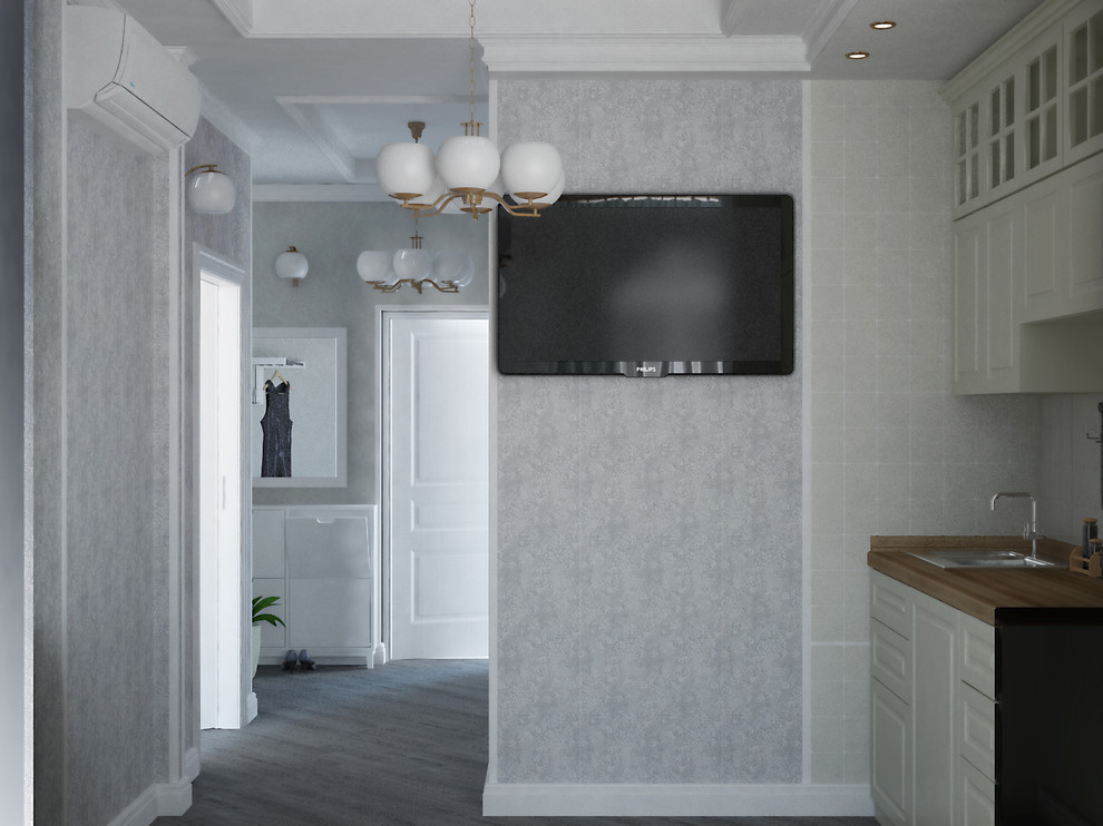 Дизайн проект интерьера однокомнатной квартиры в химках