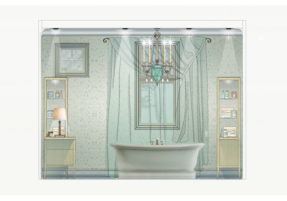 Обложка проекта: Интерьер ванной комнаты в стиле русской усадьбы