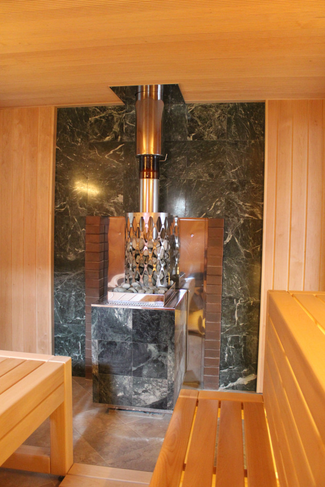 Парная стены ольха, пологи липа