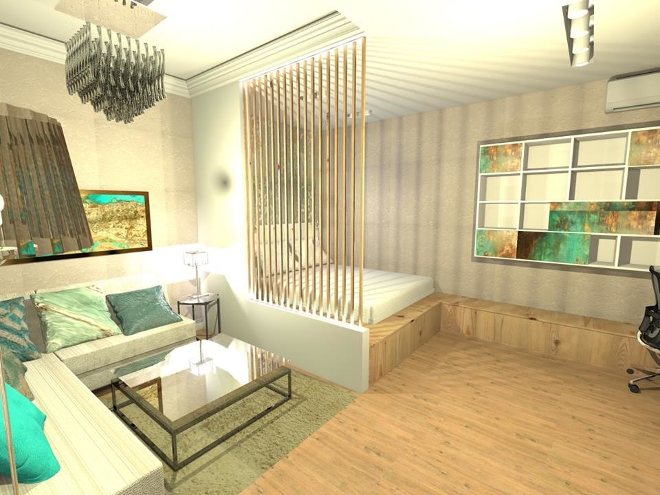 Гостиная с функцией спальни