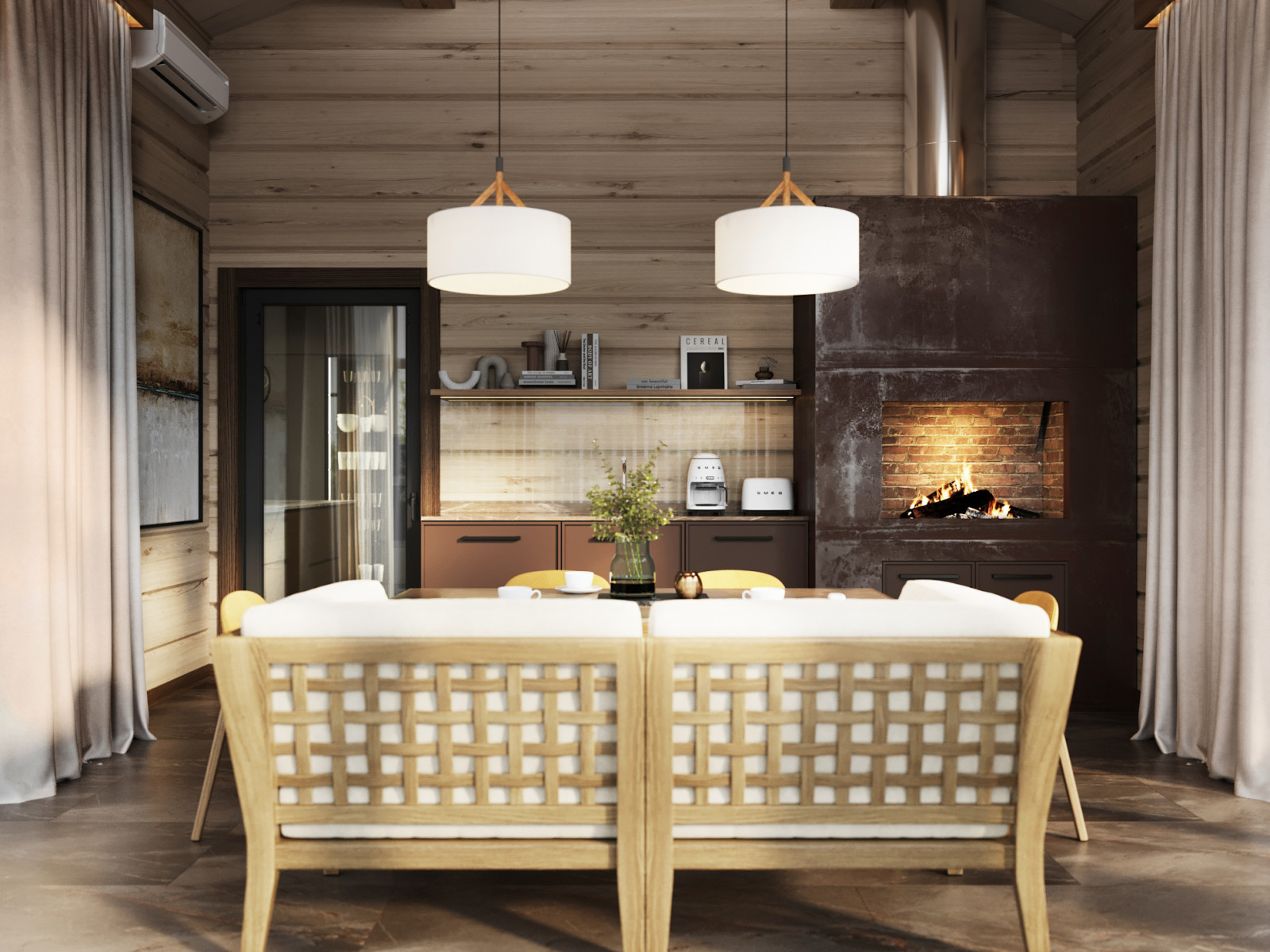 Проект интерьера деревянного дома в п.Завидово