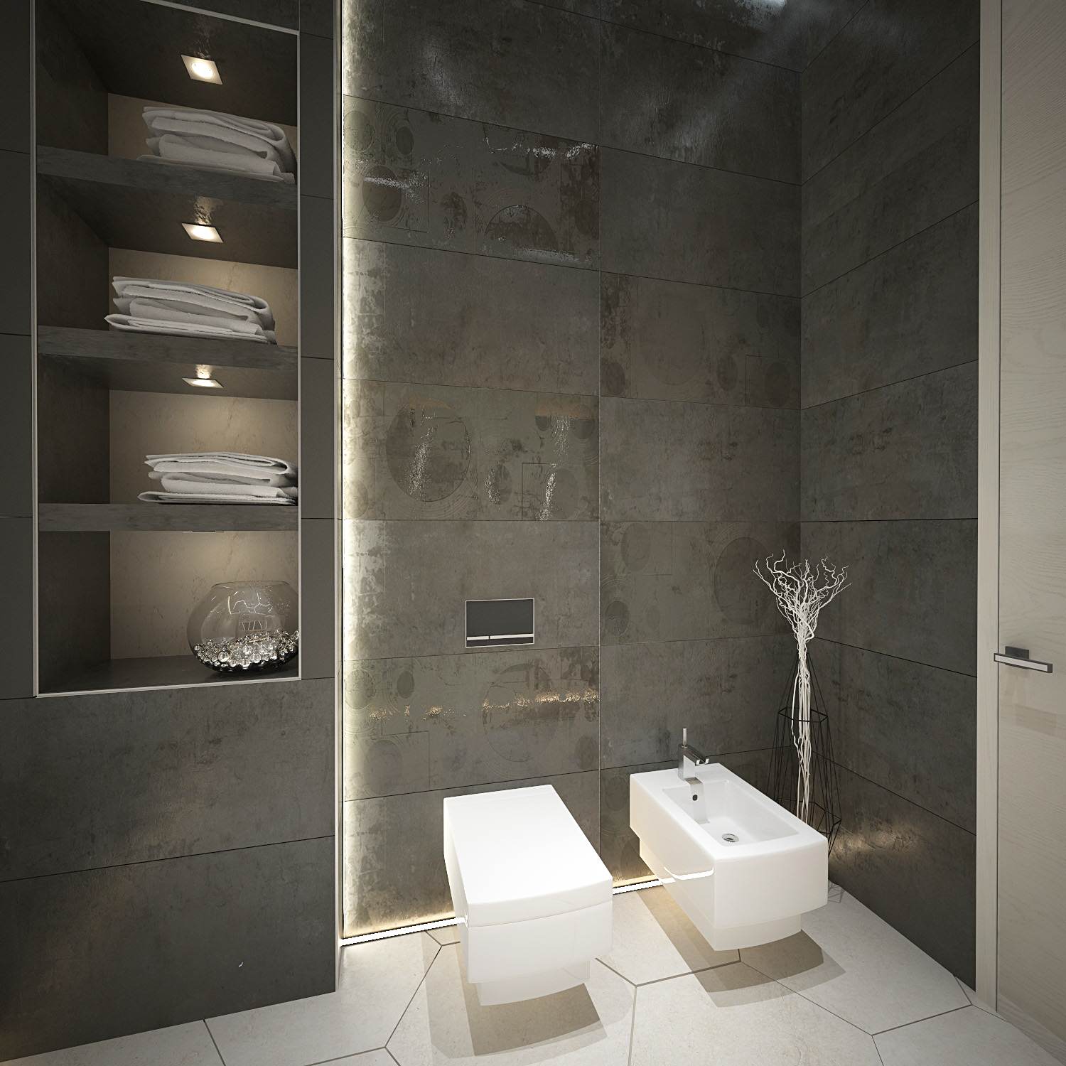 Проект интерьера ванной комнаты