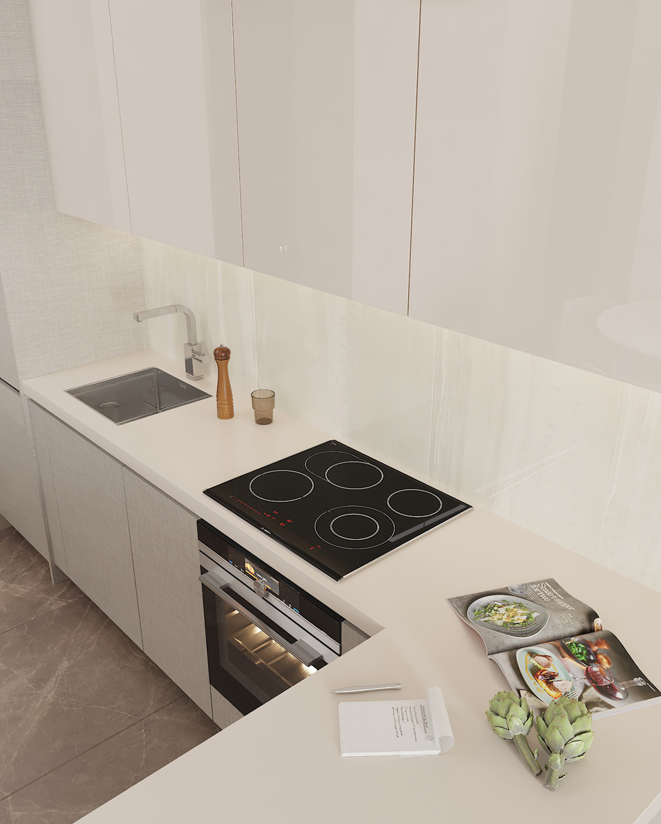 Обложка проекта: Современный дзен. ЖК Переулок Бульварный. Визуализация.