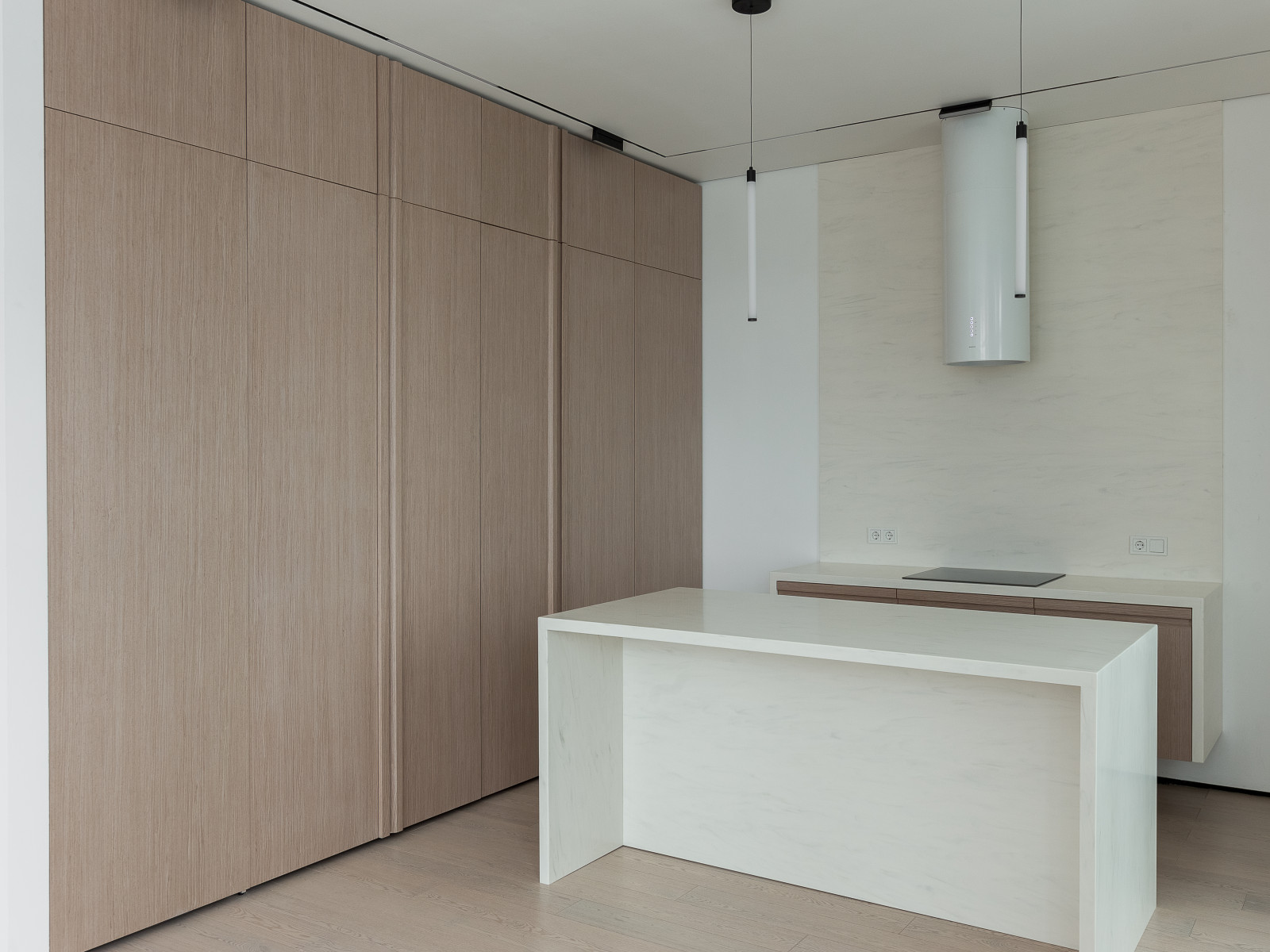 Вид на остров и фасадную систему в закрытом положении