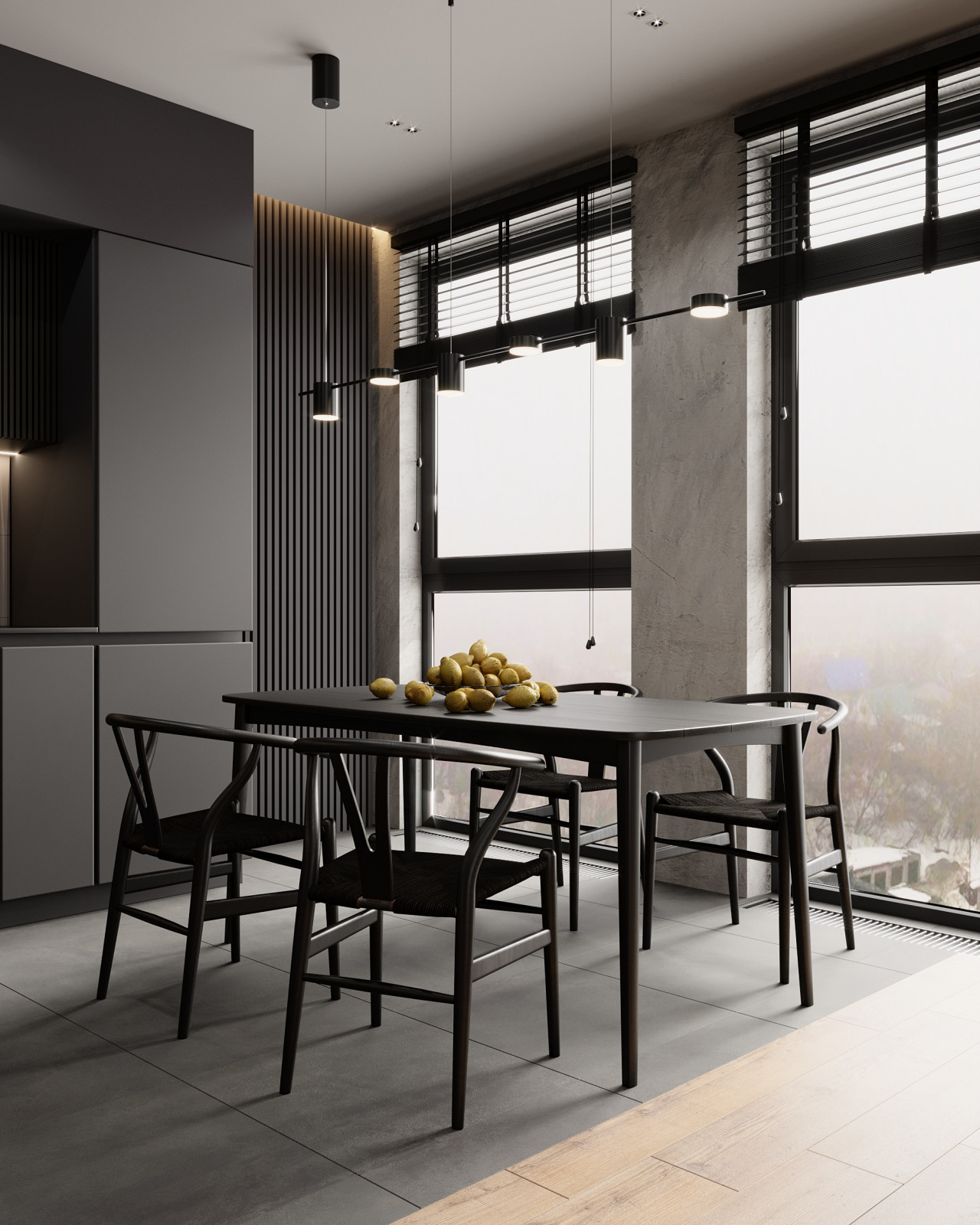 Брутальная квартира с элементами минимализма 65