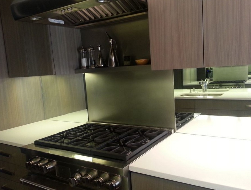 Mirror backsplash for kitchen