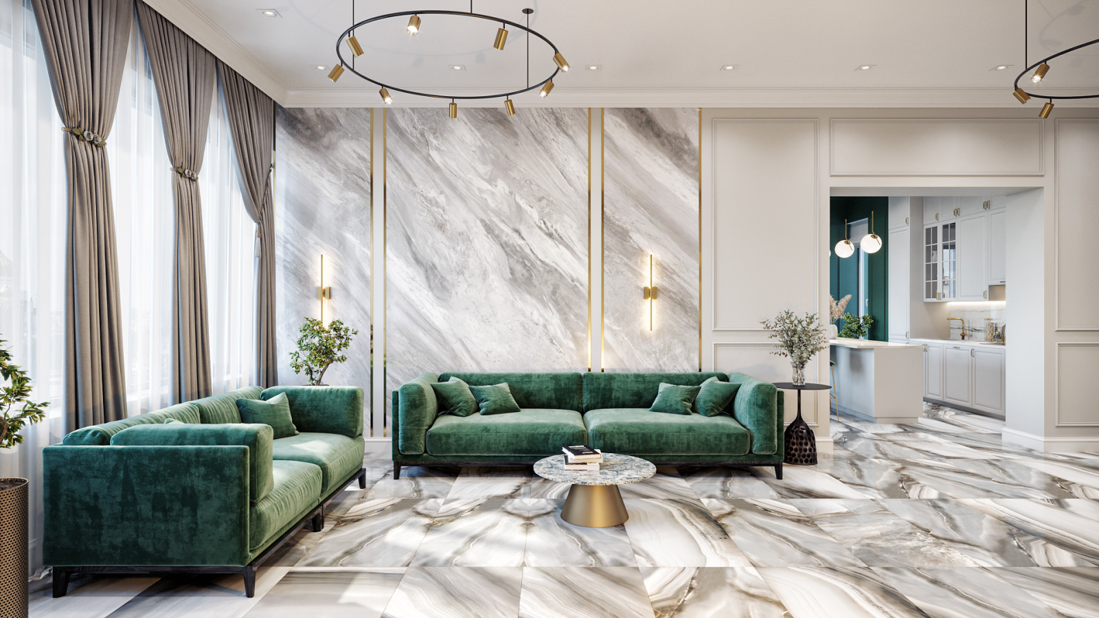 Дом  с яркими акцентами 120м