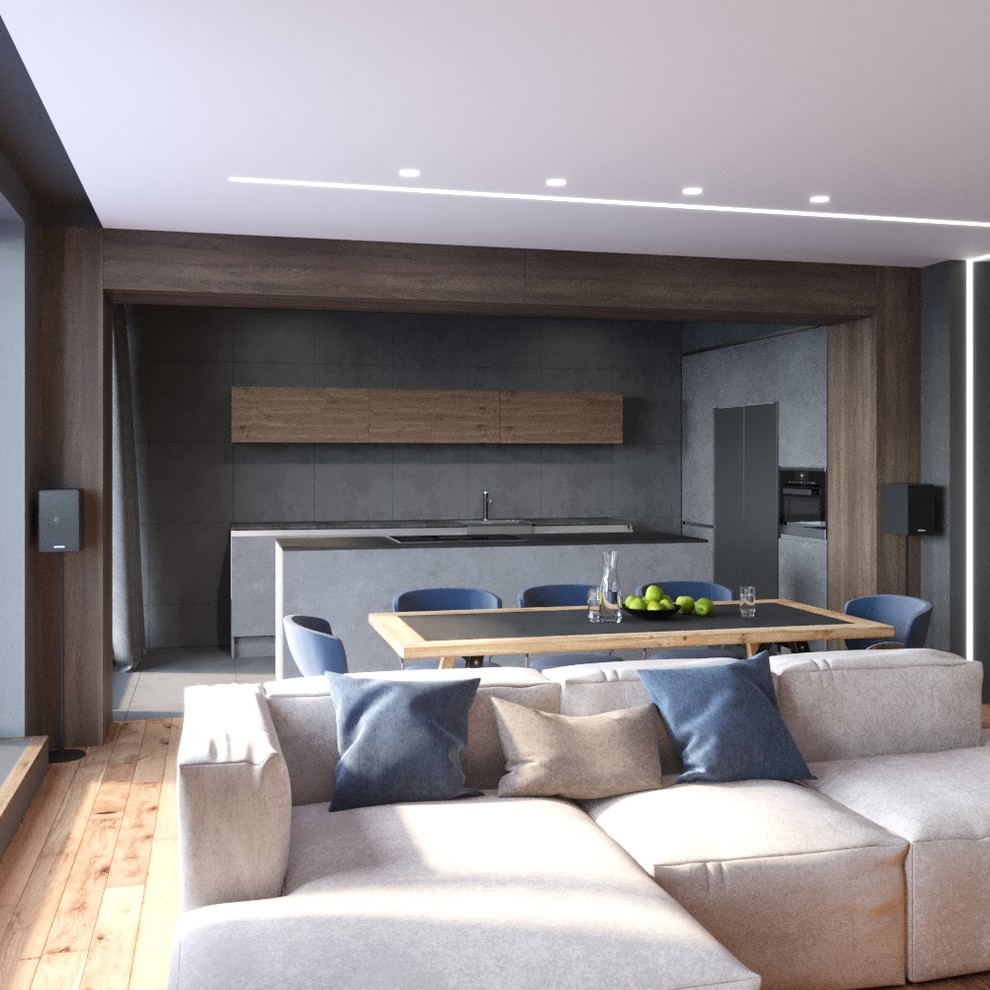 Квартира 200 кв.м Гостиная кухня.