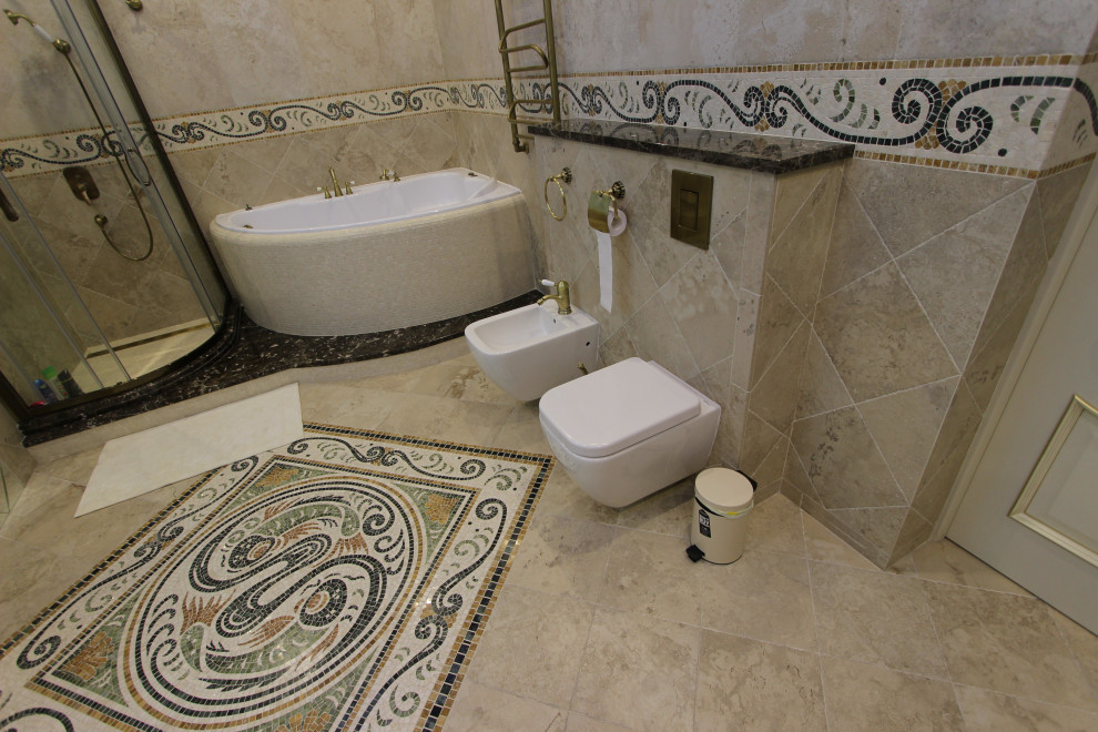 Art-deco mosaic in the bathroom