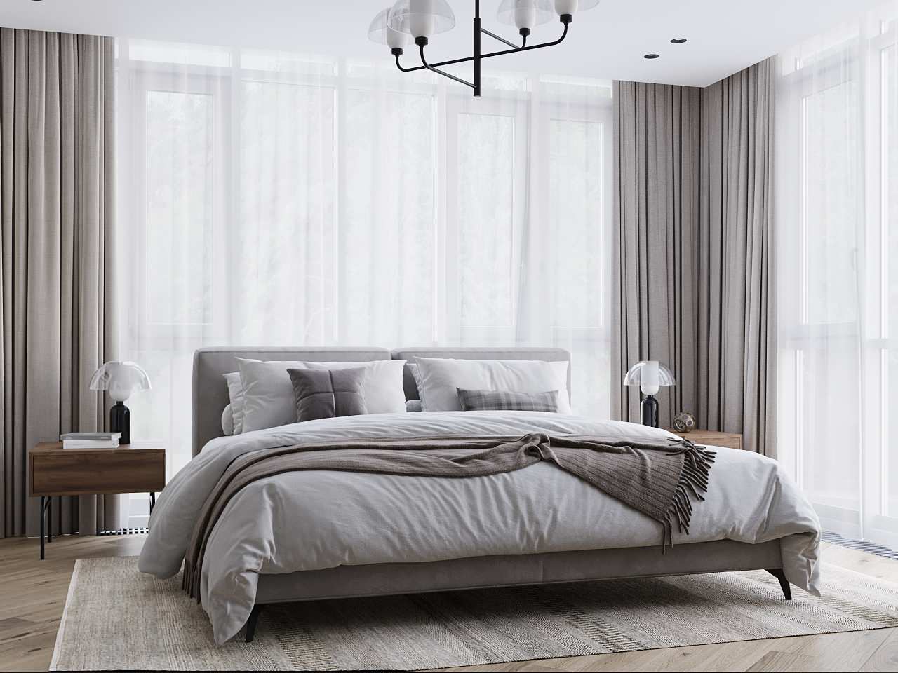 Обложка проекта: Спальня в загородном доме