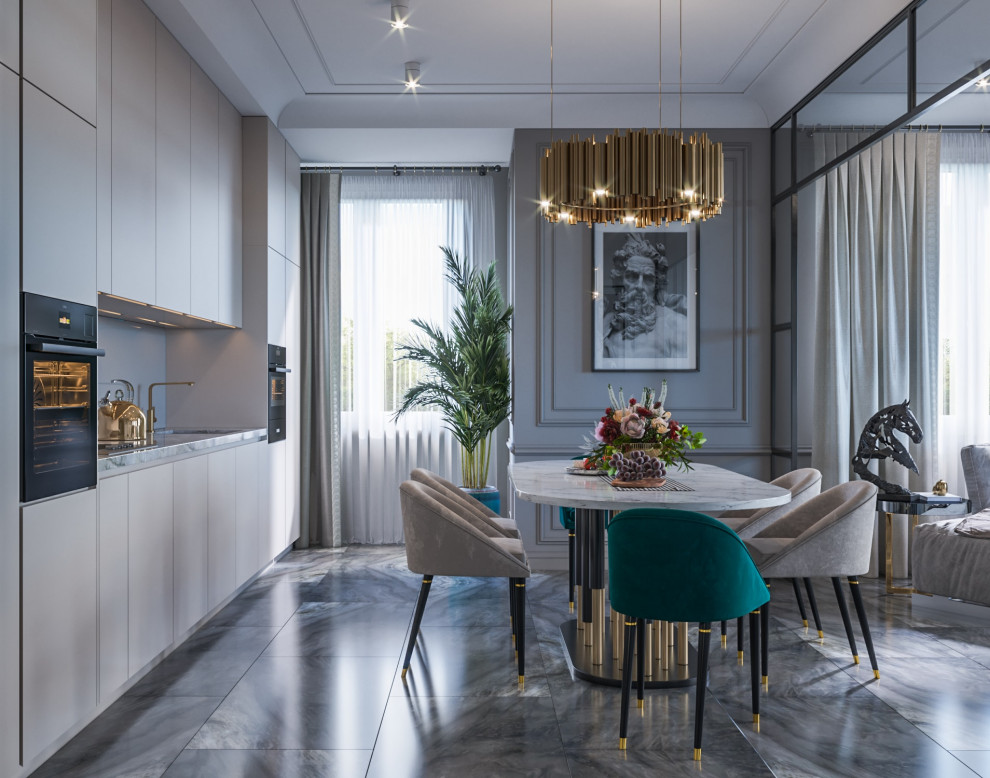 Дизайн коттеджа в неоклассическом стиле 260 кв.м. (2018 год)