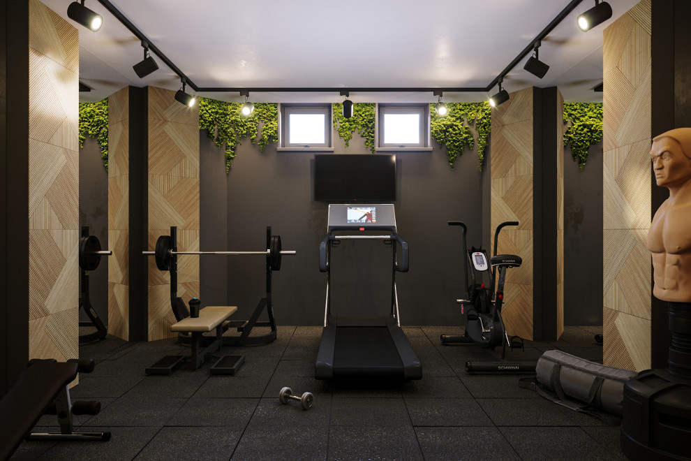 Лаунж и спортзал в частном доме
