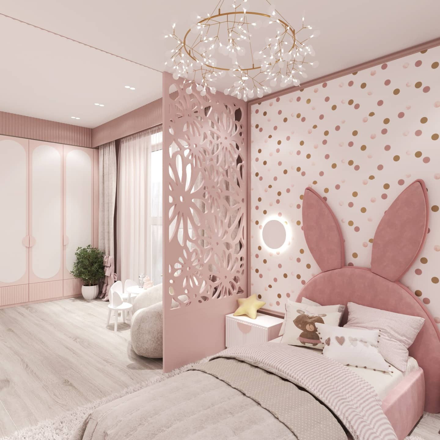 Милейшая детская для девочки в загородном доме