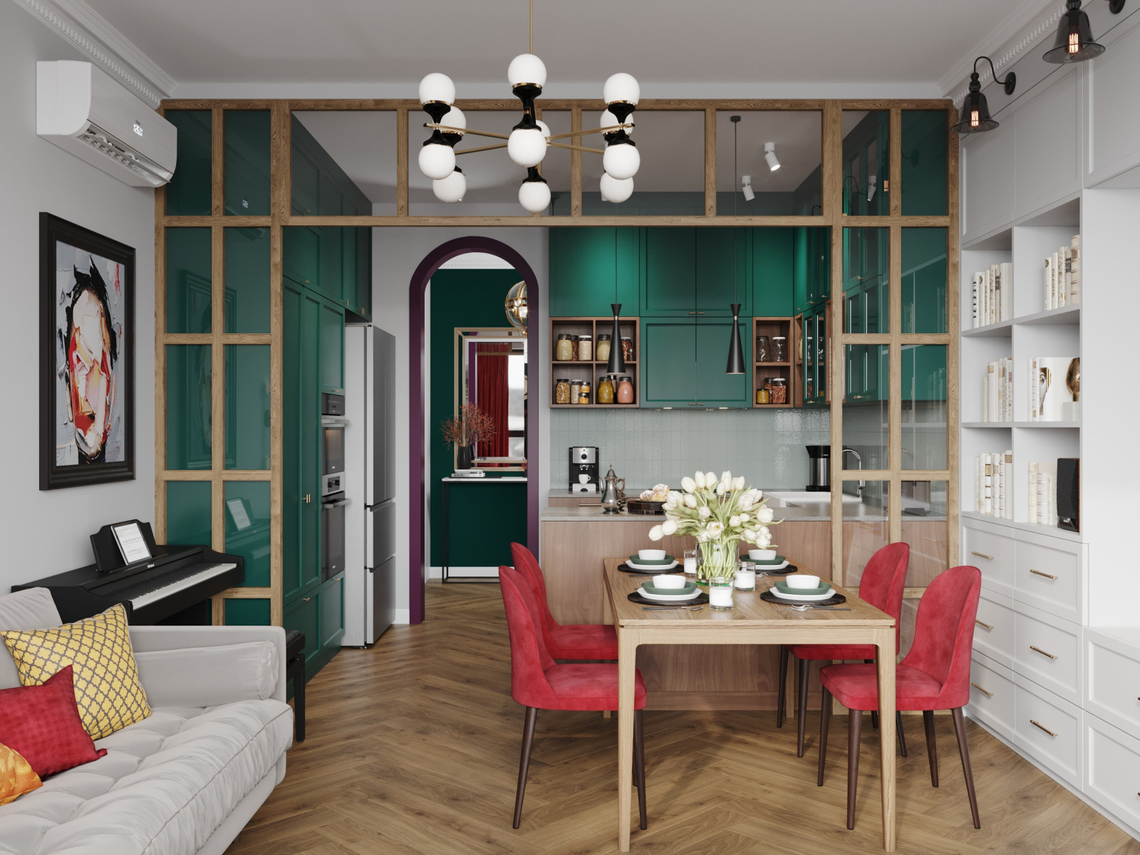 Обложка проекта: Квартира в районе Ботанического сада 100м2