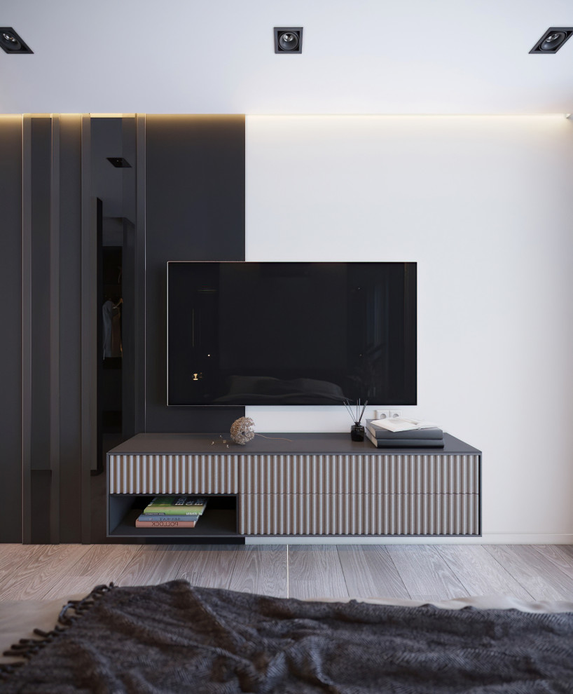 Квартира в спокойной цветовой гамме с нотками брутальности