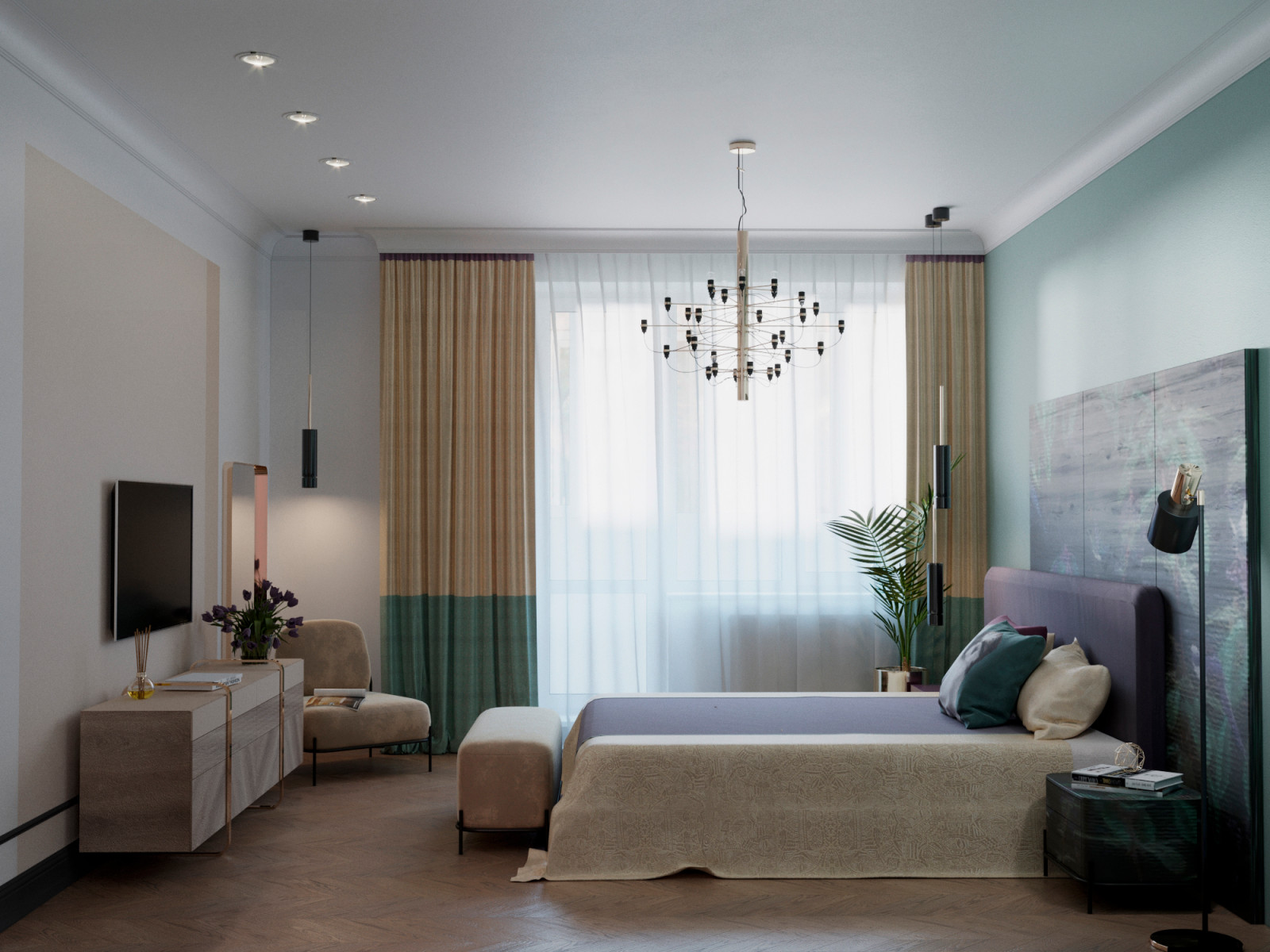 Дизайн-проект трехкомнатной квартиры в ЖК "Платинум"