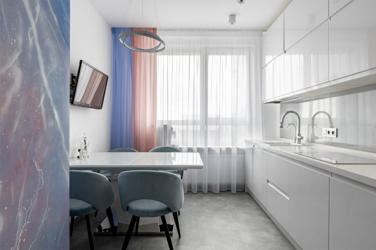 "Всплески жизни". Дизайн 3-х комнатной квартиры в современном стиле.