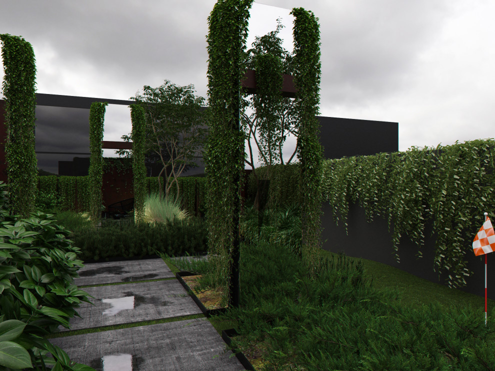 зеркало в саду