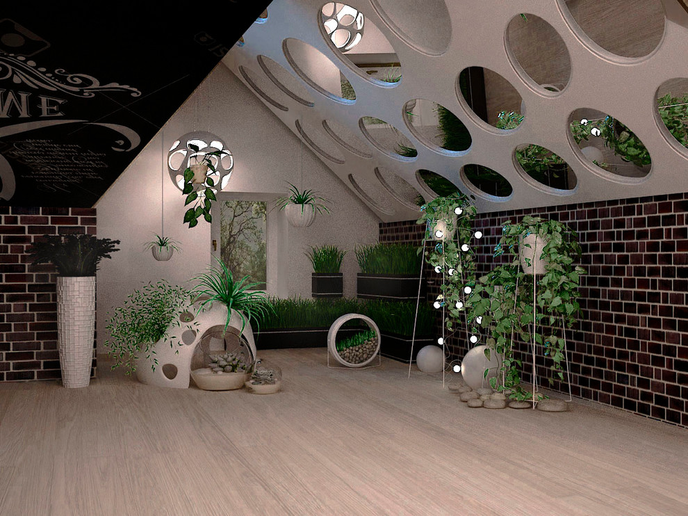 Обложка проекта: Мансарда в современном стиле