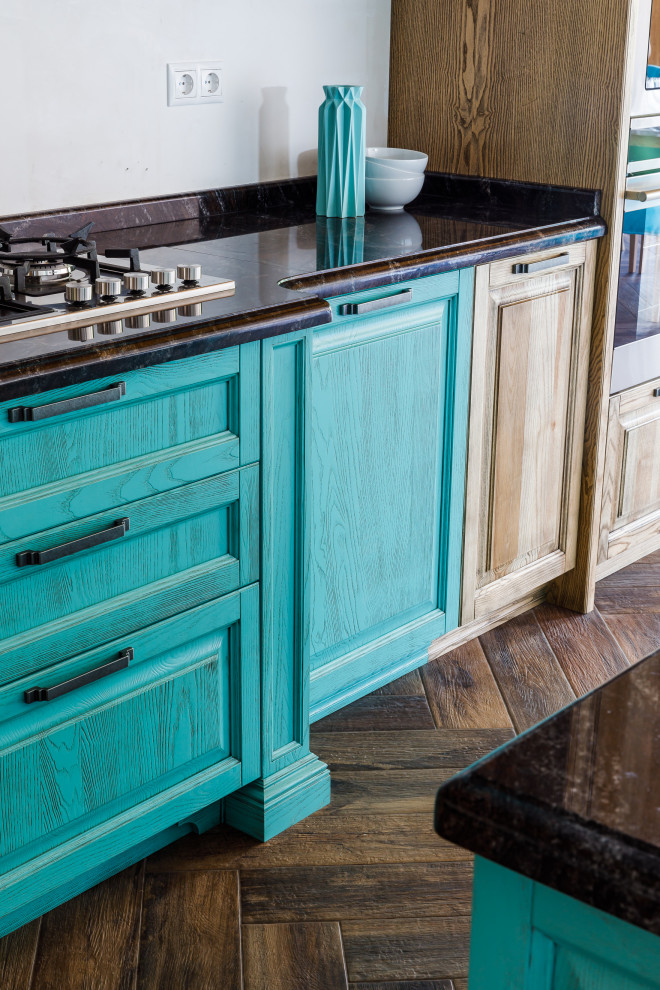 Кухня в бирюзовых оттенках