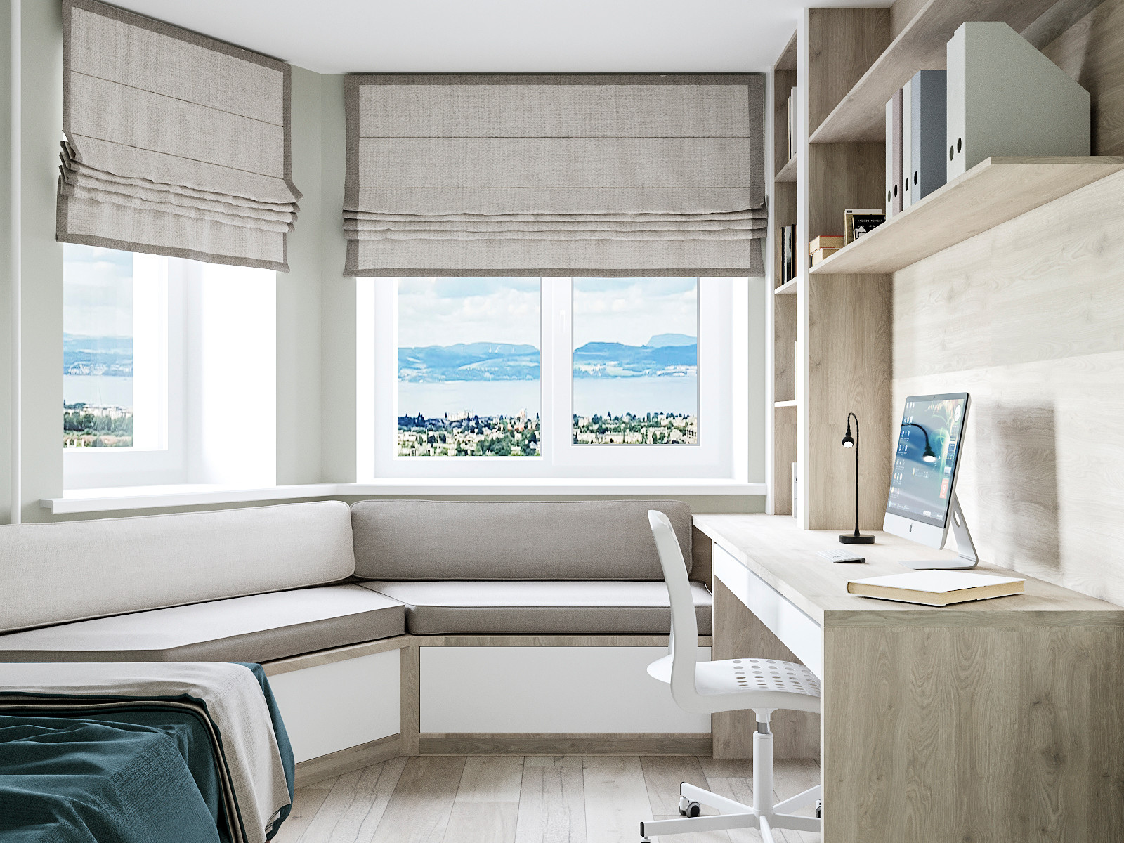 Трехкомнатная квартира в свежих оттенках