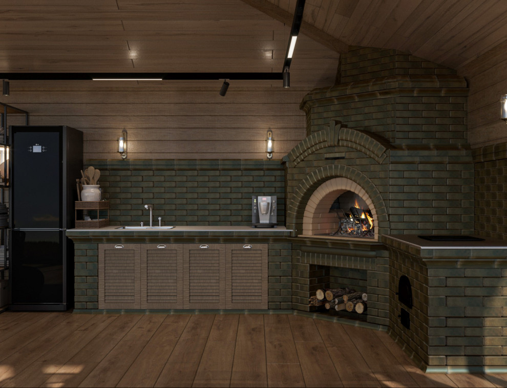 Беседка в продолжении проекта дома по Васту