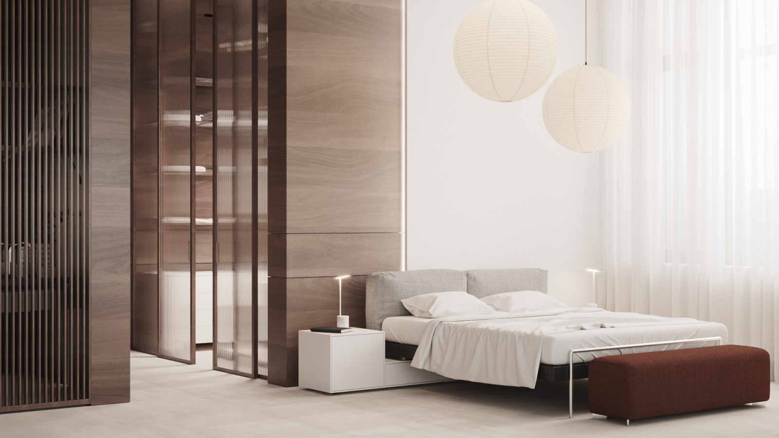 The Whale – Minimalist modern bedroom