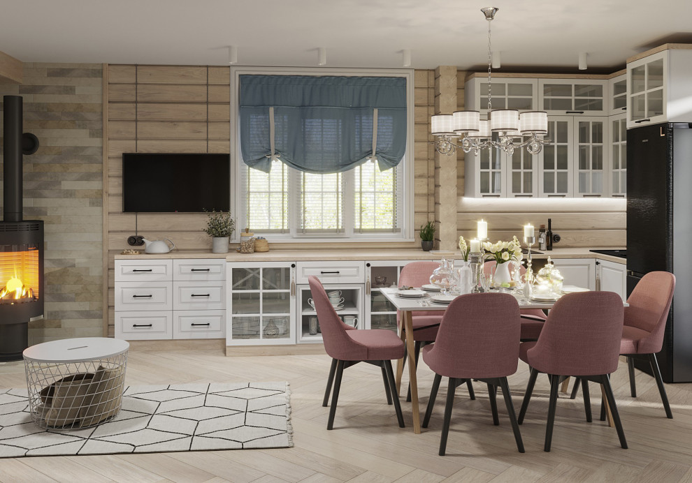 Дизайн интерьера срубного дома