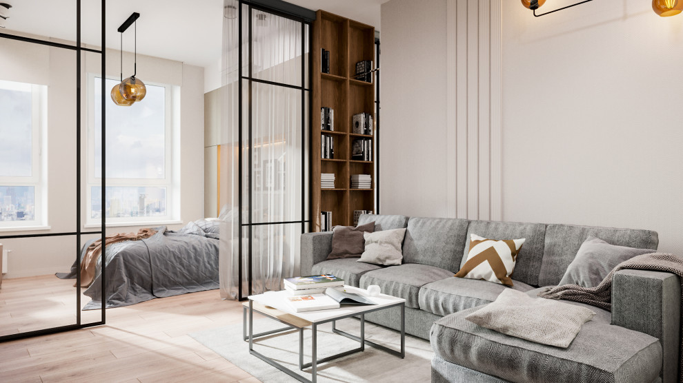 Обложка проекта: Интерьер однокомнатной квартиры 58м.кв. в клюбном доме Армада г.Екатеринбург