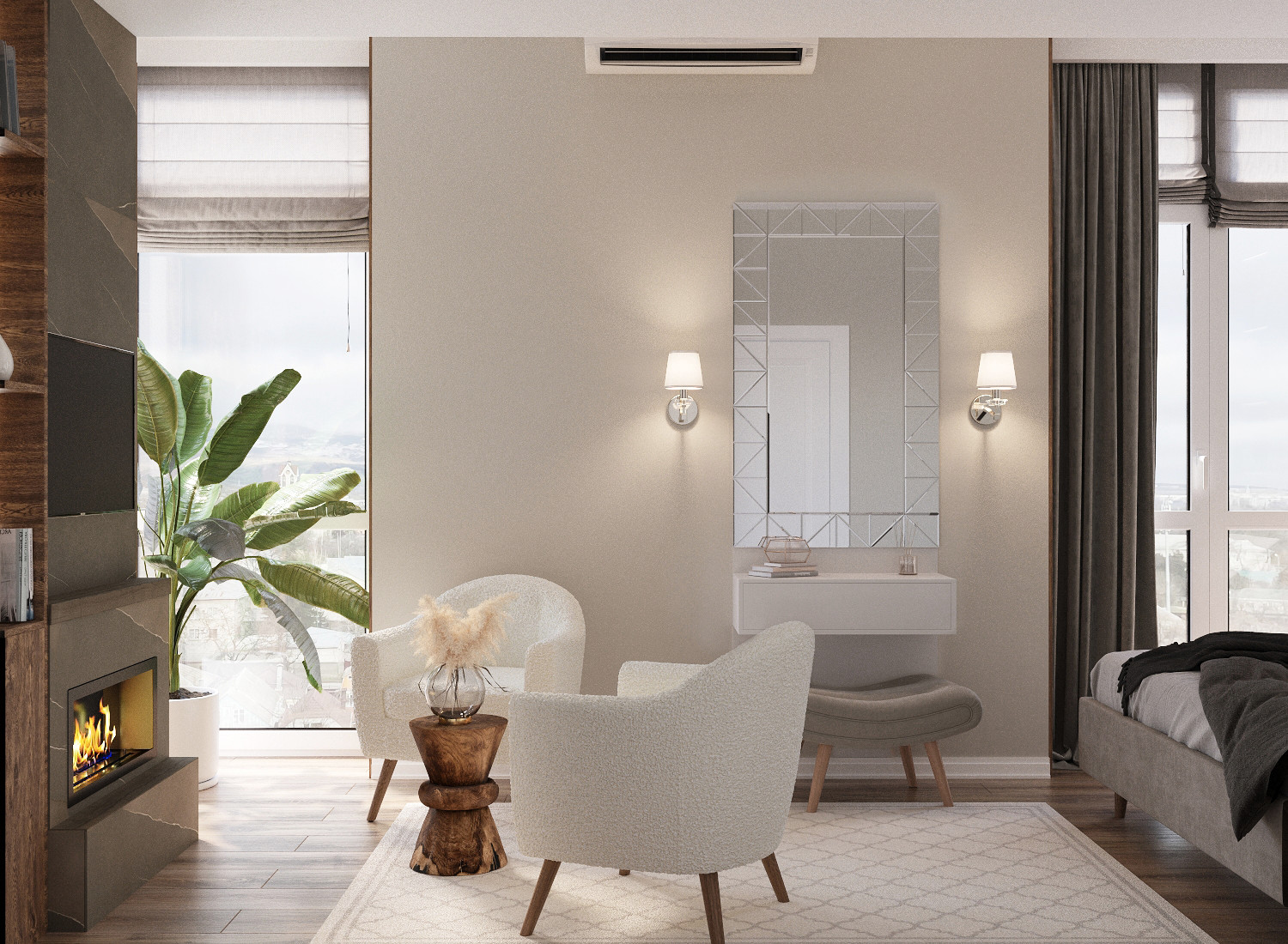 Дизайн-проект двухкомнатной квартиры ЖК "Парковый"