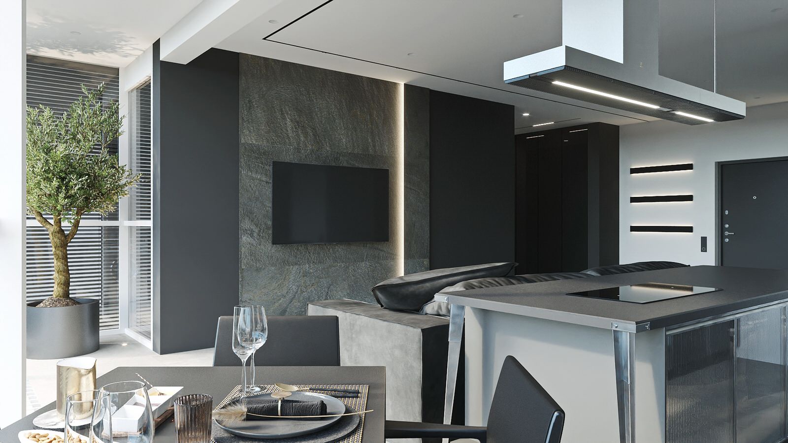 Олива в бетоне