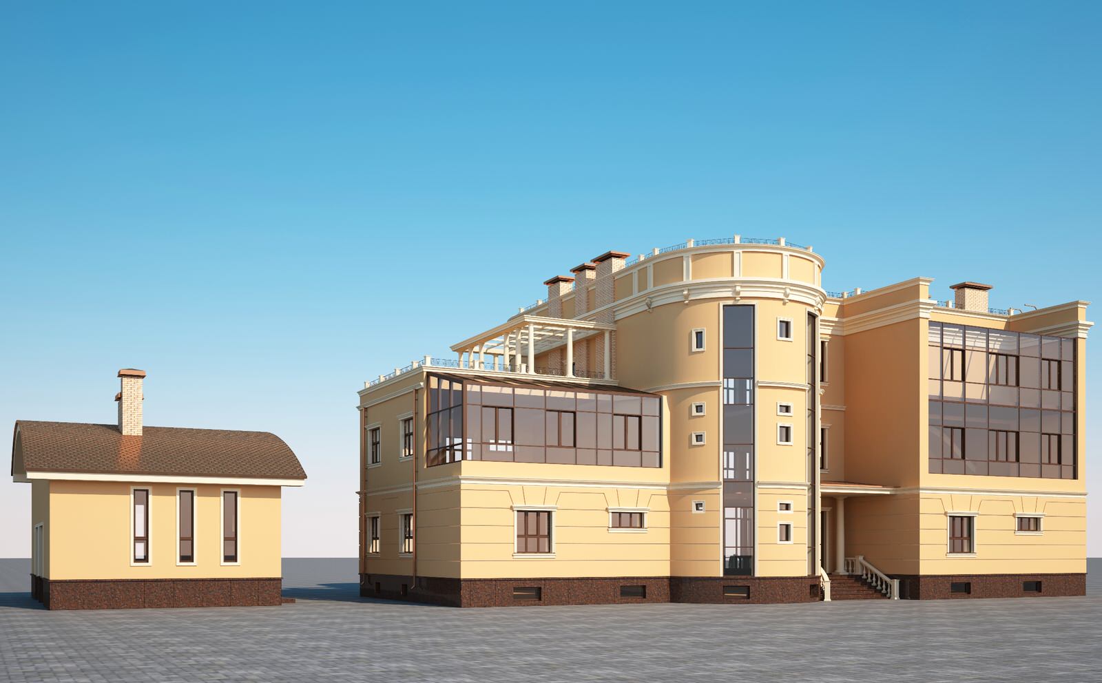 Архитектурный проект коттеджа 1000 кв.м