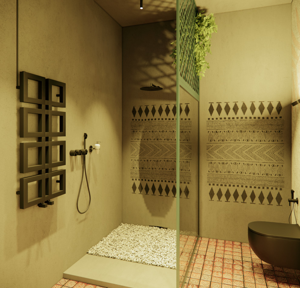 Брутализм. Гостевой санузел.