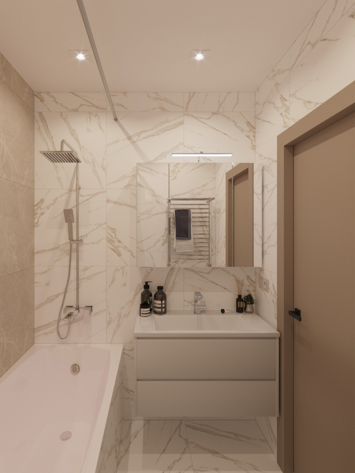 Дизайн проект трёхкомнатной квартиры