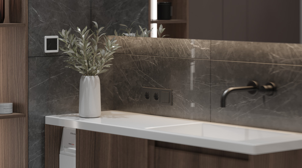 Мужской интерьер на 43кв.м ЖК "Фонвизина