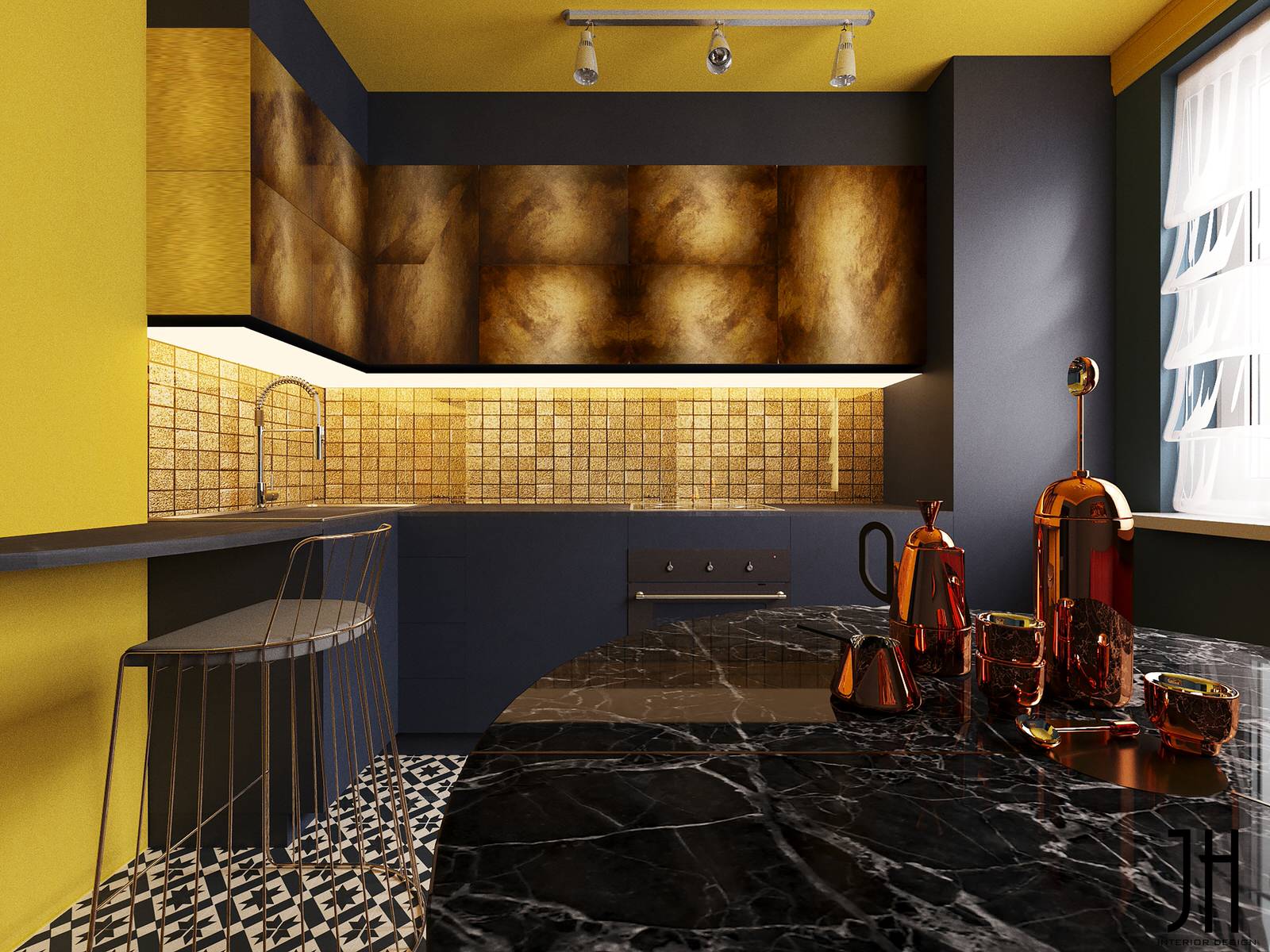 3D-Визуализация проекта трёхкомнатной квартиры на ул.Барвихинская в Москве