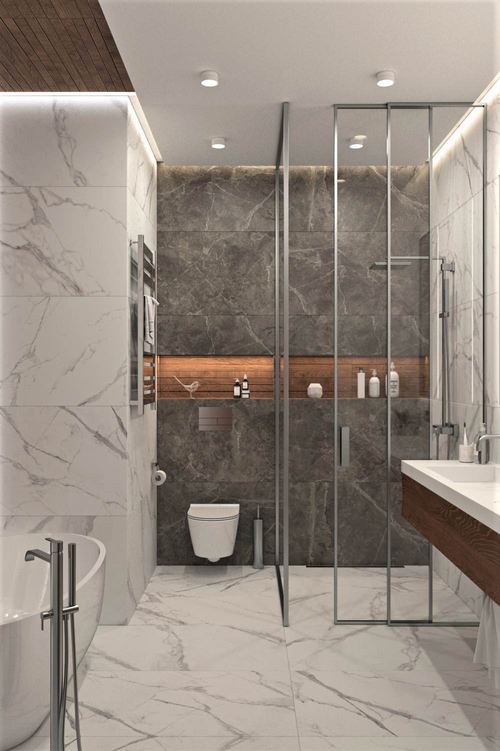 Монохромный с деревом