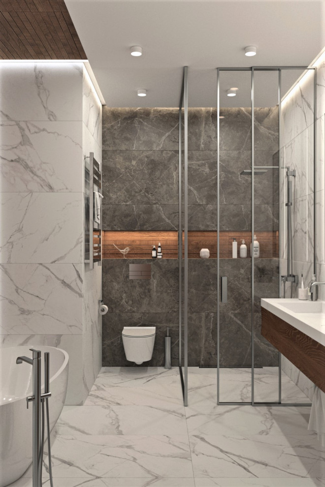 Монохромный с деревом