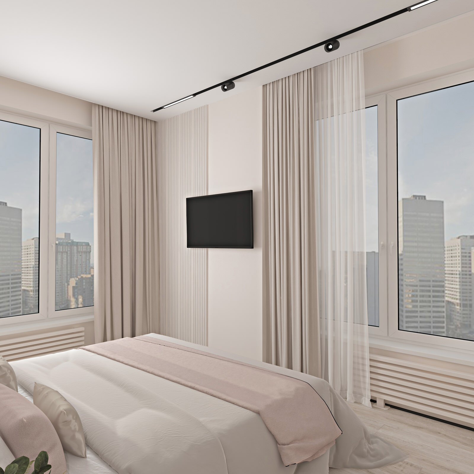 Пространство для семьи с двумя детьми. Москва, ЖК Западный порт