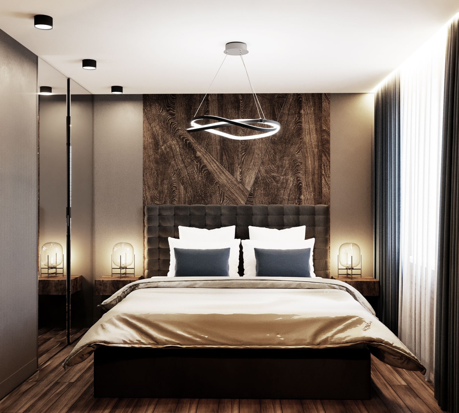 Квартира с деревянными элементами