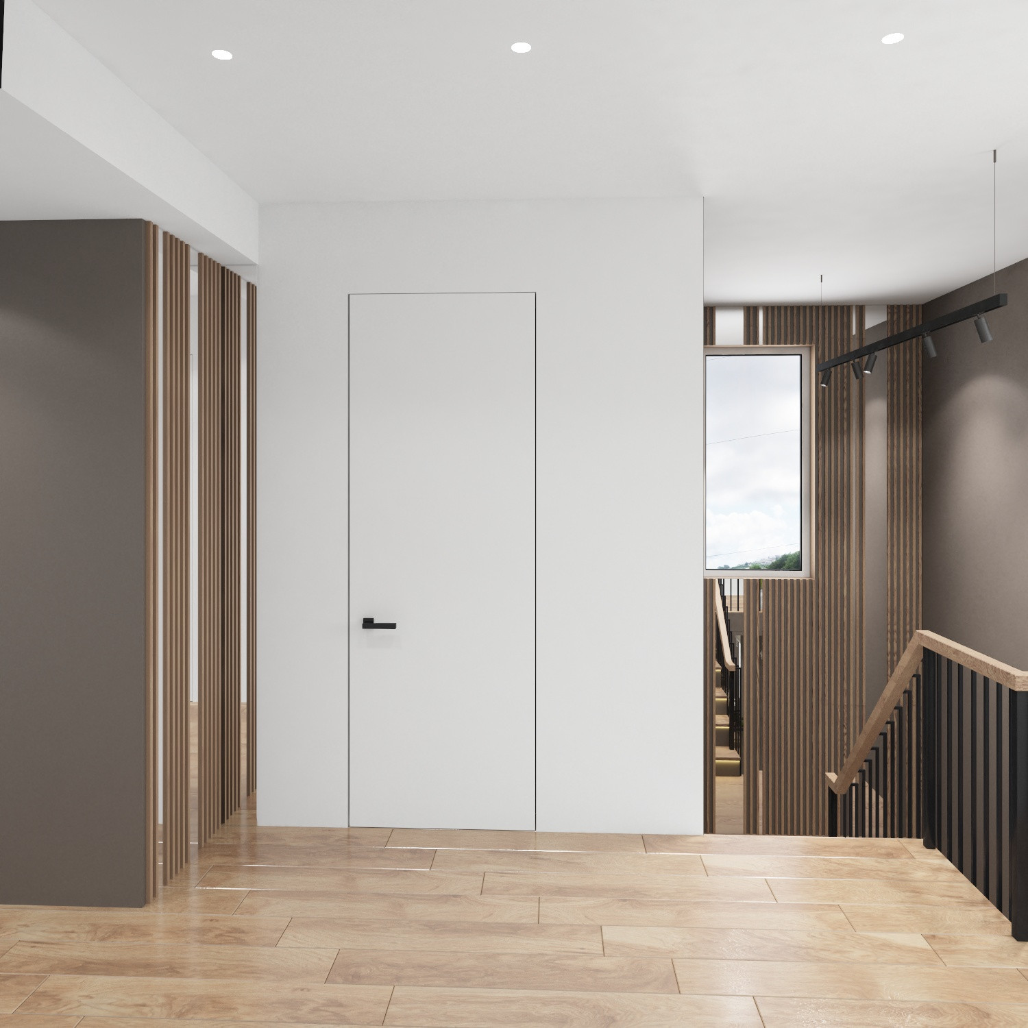 Лестница в загородном коттедже