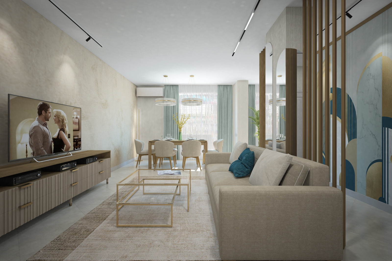 Квартира для молодоженов.Зал.