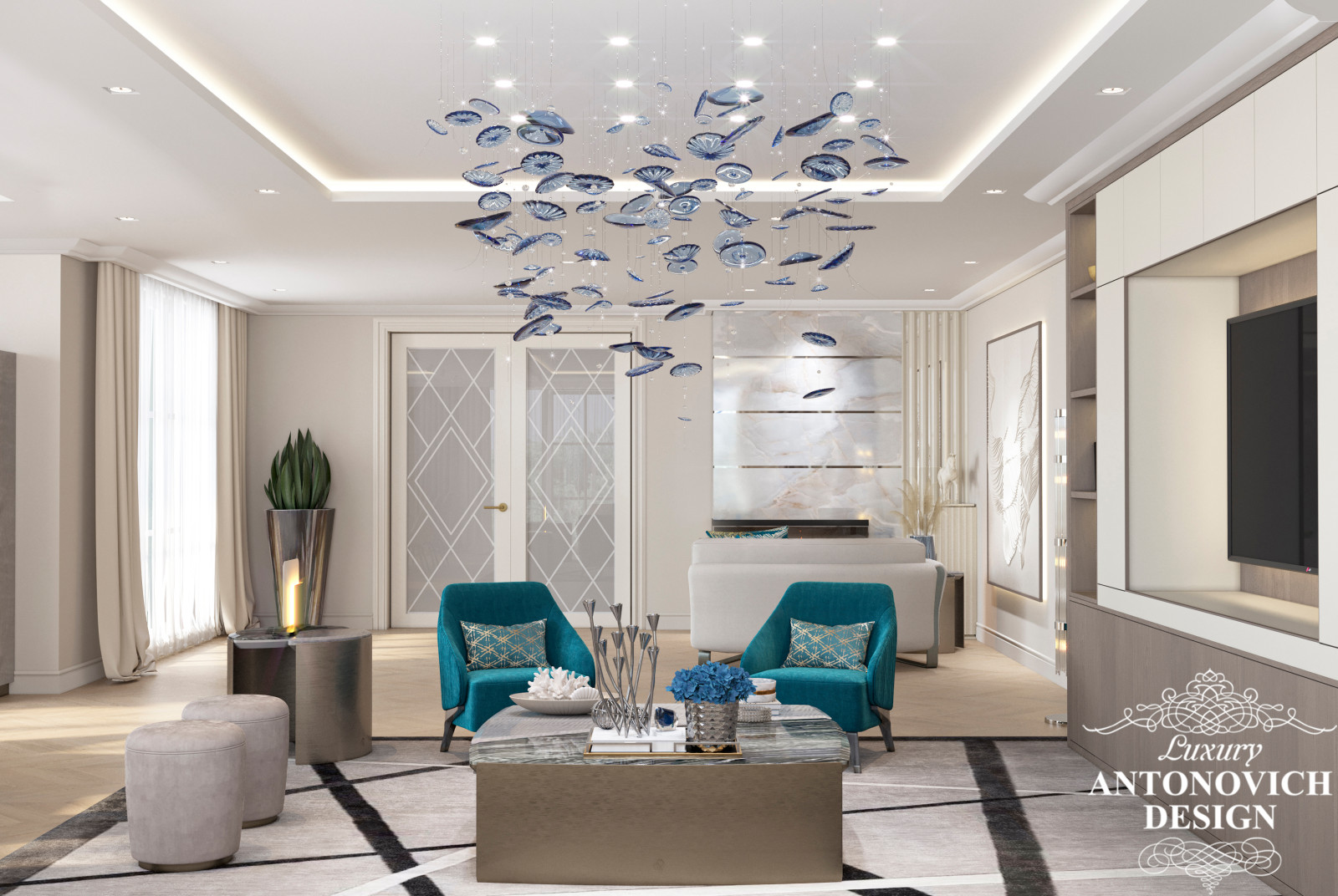 Авторский дизайн-проект гостиной