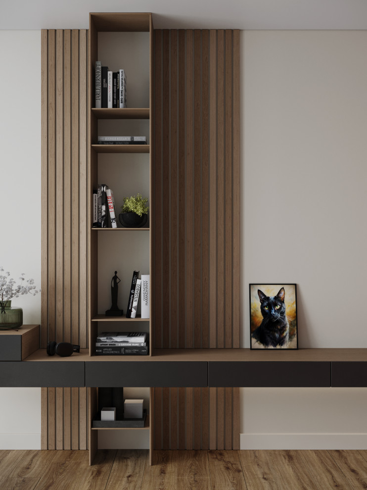 Визуализация интерьера гостиной-спальни