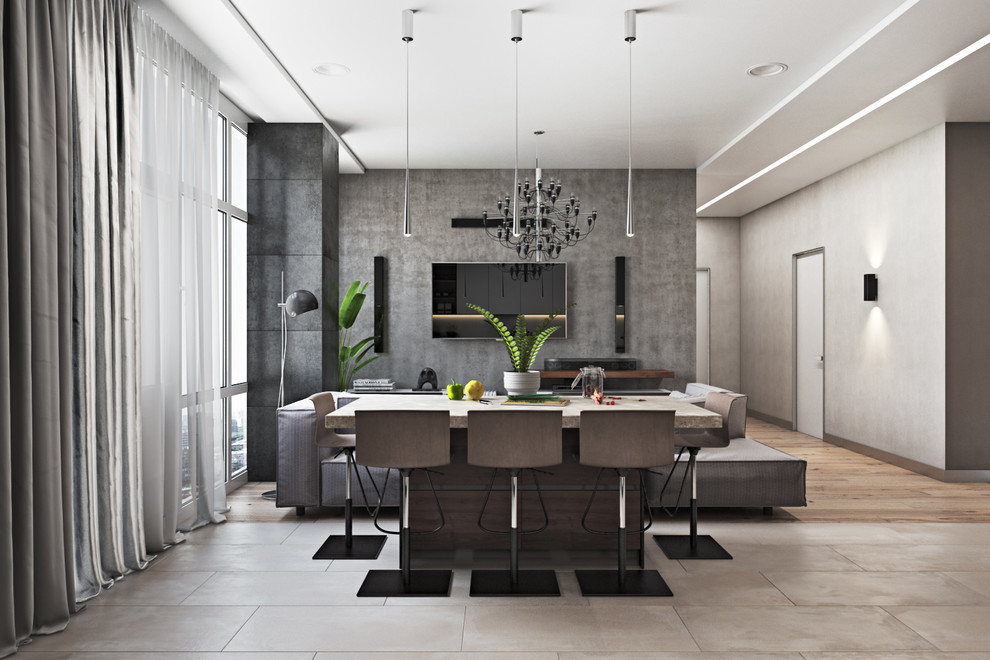 Дизайн интерьера "Многоликость серого"